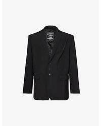Y. Project - Pinched Logo-embroidered Wool Blazer - Lyst