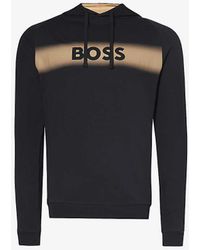 BOSS - Brand-print Cotton-jersey Hoody Xx - Lyst