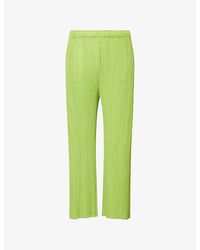 Pleats Please Issey Miyake - Monthly Colors August Straight-Leg Knitted Culottes - Lyst