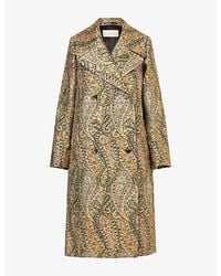 Dries Van Noten - Riani Metallic-Pattern Woven Coat - Lyst