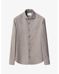 Eton - Checked Houndstooth Casual-Fit Cotton Shirt - Lyst