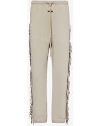 Fear Of God - Fringed Relaxed-fit Cotton-jersey jogging Bottoms - Lyst