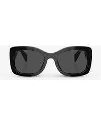 Prada - Pr A08s Oval-frame Acetate Sunglasses - Lyst