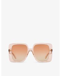 Gucci - Gc002074 gg1314s Square-frame Polyamide Sunglasses - Lyst