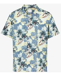 PS by Paul Smith - Floral-print Camp-collar Cotton-blend Shirt - Lyst