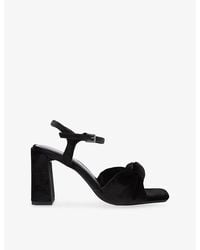KG by Kurt Geiger - Signet Velvet Heeled Sandals - Lyst