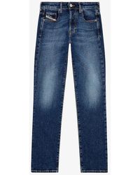 DIESEL - 989 D-mine Slim-fit, Straight-leg Mid-rise Stretch-denim Jeans - Lyst