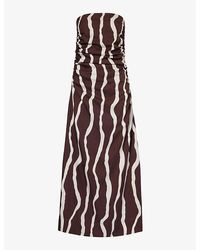 Faithfull The Brand - Simena Stripe-pattern Regular-fit Woven Midi Dress - Lyst