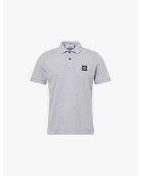 Stone Island - Logo-Patch Stretch-Cotton Polo Shirt - Lyst