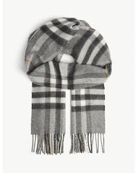 Burberry - Classic Check Cashmere Scarf - Lyst