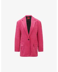 HUGO - Regular-Fit Single-Breasted Stretch-Corduroy Jacket - Lyst