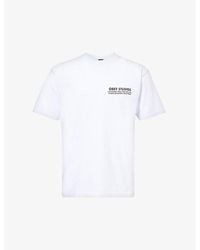Obey - Studios Eye Text-print Cotton-jersey T-shirt X - Lyst