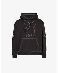 True Religion - X Playboy Branded Relaxed-fit Cotton-blend Hoody - Lyst