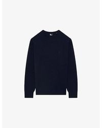 The Kooples - Brand-Embroidered Crewneck Wool-Blend Jumper - Lyst