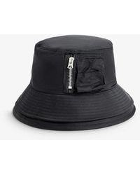 Sacai - Double-brim Brand-embroidered Shell Bucket Hat - Lyst