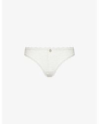 Aubade - Rosessence Mid-Rise Stretch-Lace Tanga Briefs - Lyst