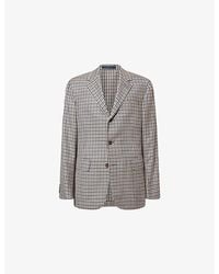dunhill - Checked Single-Breasted Wool Blazer - Lyst