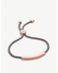Monica Vinader - Linear 18ct Rose Gold-plated Woven Friendship Bracelet - Lyst