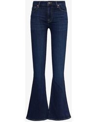 7 For All Mankind - Luna Bootcut Flared Mid-rise Denim-blend Jeans - Lyst