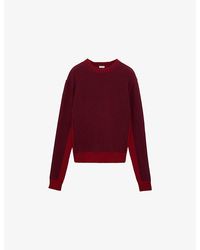 Loewe - Two-Tone Wool And Cotton-Blend Jumper - Lyst