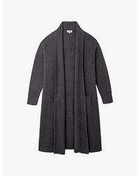 The White Company - Longline Relaxed-Fit Cotton-Blend Cardigan - Lyst