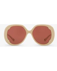 Chloé - Ch0195s Round-frame Acetate Sunglasses - Lyst