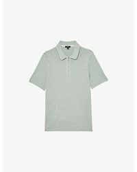 Reiss - Brink Half-Zip Knitted Polo Shirt - Lyst