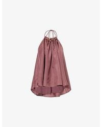 Zimmermann - Aster Gathered-Bead Silk Top - Lyst