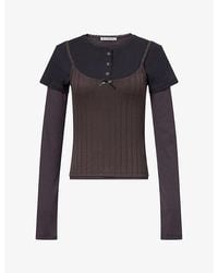 Acne Studios - Ersilia Double-Layered Jersey Top - Lyst