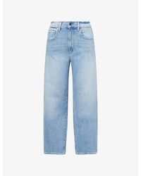 PAIGE - Arellia Barrel-Leg Denim Jeans - Lyst