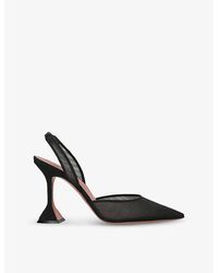 AMINA MUADDI - Holli 95 Sling-Back Heeled Mesh Courts - Lyst