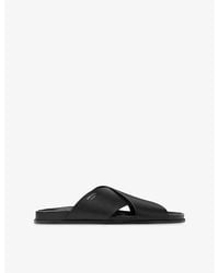 Jimmy Choo - Sol Slide Leather Slides - Lyst