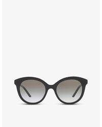 Prada Cinema Pr 23ss Use5r0 Round Sunglasses in Brown | Lyst