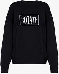 ROTATE SUNDAY - Brand-embroidered Relaxed-fit Organic-cotton Sweatshirt - Lyst