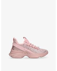 Steve Madden - Maxilla-G Glitter-Embellished Trainers - Lyst