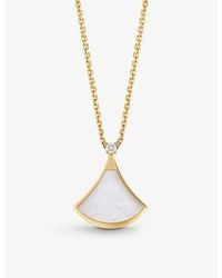 BVLGARI - Divas' Dream 18ct , Mother-of-pearl And 0.03ct Diamond Pendant Necklace - Lyst