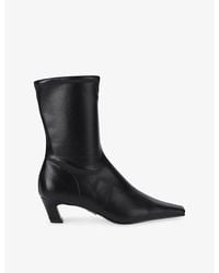 Steve Madden - Kimmens Heeled Faux-Leather Ankle Boots - Lyst