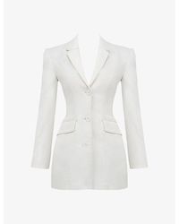 House Of Cb - Amia Woven Blazer Mini Dress - Lyst