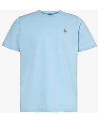 PS by Paul Smith - Zebra Brand-embroidered Cotton-jersey T-shirt - Lyst