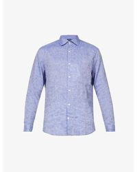 Frescobol Carioca - Antonio Regular-fit Cutaway-collar Linen Shirt X - Lyst