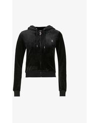 Juicy Couture - Logo-embellished Velour Hoody X - Lyst