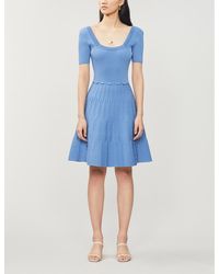 Sandro Flyn Stretch-knit Mini Dress - Blue
