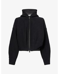 CFCL - Padded Hypha Cropped Hooded Knitted Bomber Jacket - Lyst