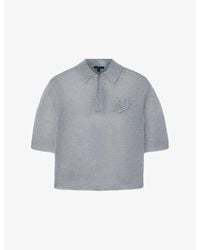 AllSaints - Anabel Short-Sleeved Knitted Polo Top - Lyst