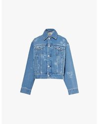 Carhartt - Stamp Print Graphic Print Regular Fit Cotton-Denim Jacket - Lyst