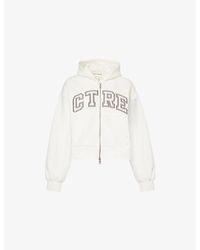 The Couture Club - Logo Text-embroidered Relaxed-fit Cotton-jersey Hoody - Lyst