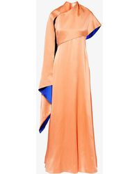ROKSANDA - Pilar Asymmetric-neck Silk Maxi Dress - Lyst