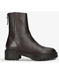 Aquazzura - Saint Honore Platform-sole Leather Ankle Boots - Lyst