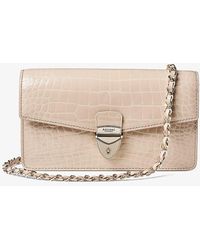 Aspinal of London - Mayfair Croc-effect Leather Clutch Bag - Lyst
