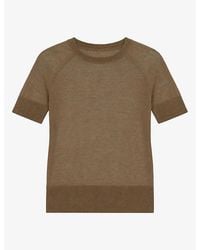 JOSEPH - Poena Round-Neck Short-Sleeve Cashmere Top - Lyst